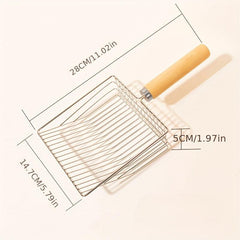 Stainless Steel Pet Litter Scoop Cat Pooper Scooper Cat Litter Sifter Shovel