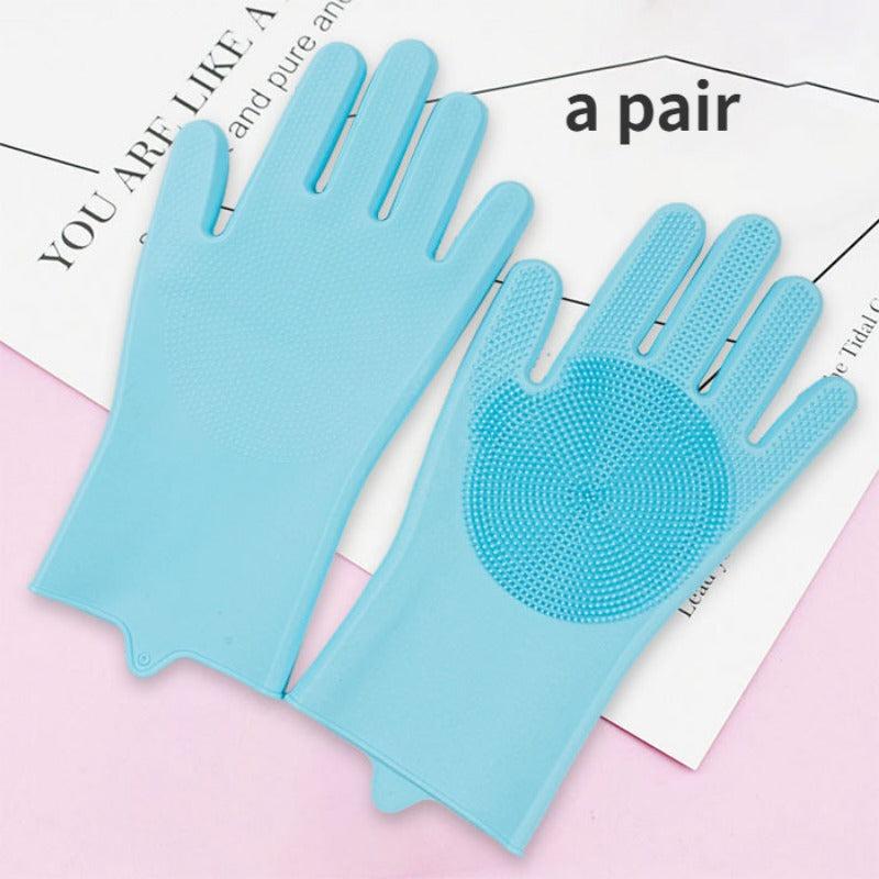 Silicone Pet Grooming Brush with Shampoo Dispenser