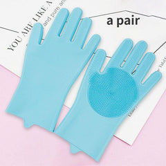 Silicone Pet Grooming Brush with Shampoo Dispenser