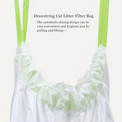 7pcs Disposable Cat Litter Filter Bags Drawstring Pet Waste Bags