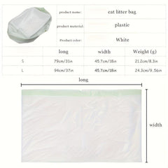 7pcs Disposable Cat Litter Filter Bags Drawstring Pet Waste Bags