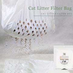 7pcs Disposable Cat Litter Filter Bags Drawstring Pet Waste Bags
