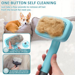 2-in-1 Pet Hair Removal Comb for Dogs and Cats