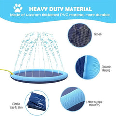 Inflatable Pet Sprinkler Pad Dog Swimming Pool Water Spray Mat