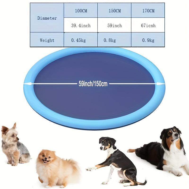 Inflatable Pet Sprinkler Pad Dog Swimming Pool Water Spray Mat