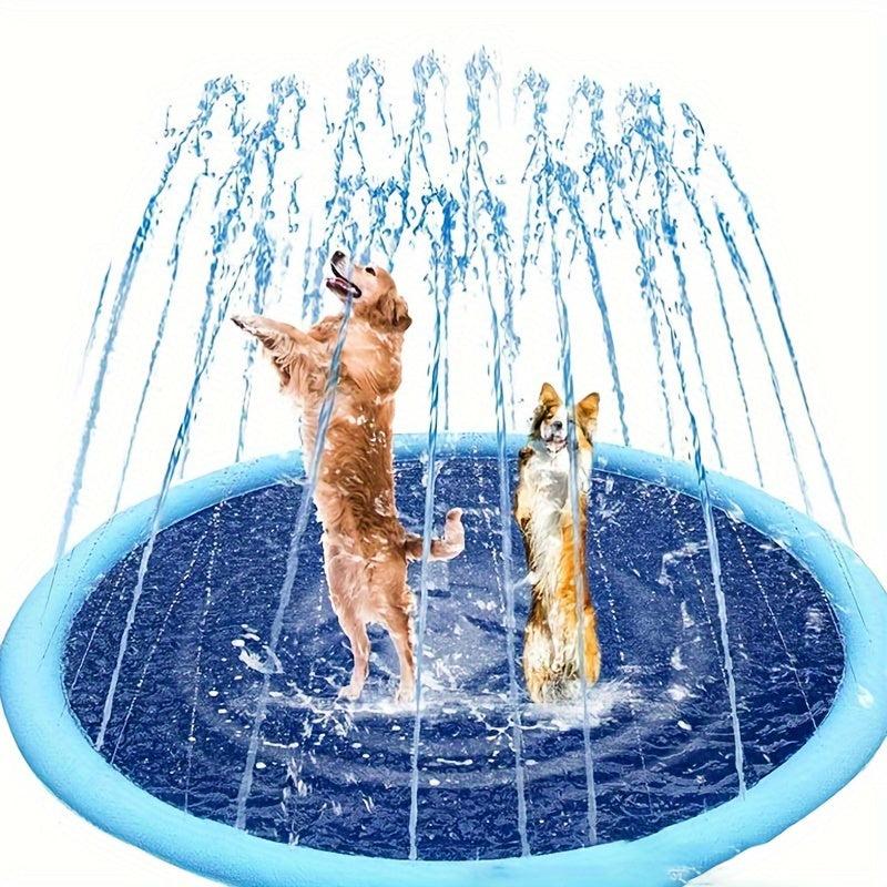 Inflatable Pet Sprinkler Pad Dog Swimming Pool Water Spray Mat