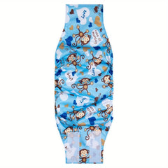 Cartoon Monkey Reusable Dog Diapers for Male Puppies