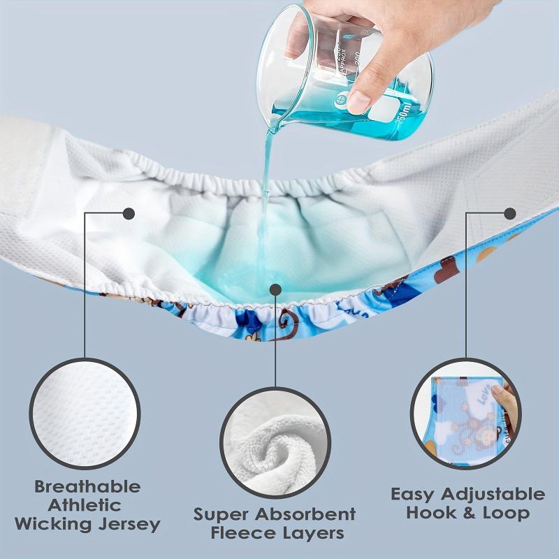 Cartoon Monkey Reusable Dog Diapers for Male Puppies