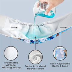 Cartoon Monkey Reusable Dog Diapers for Male Puppies