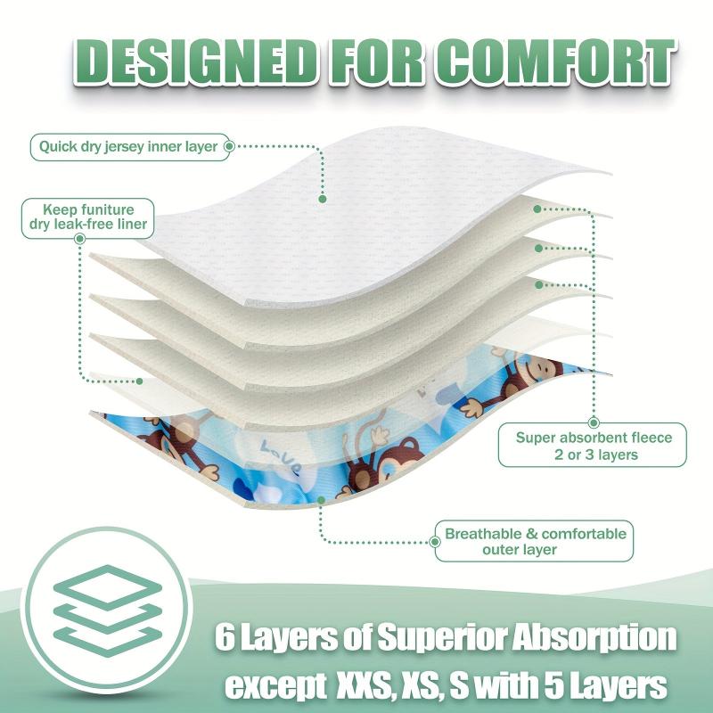 Cartoon Monkey Reusable Dog Diapers for Male Puppies