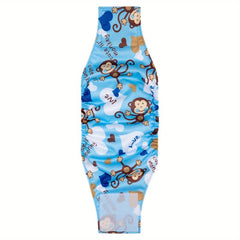 Cartoon Monkey Reusable Dog Diapers for Male Puppies