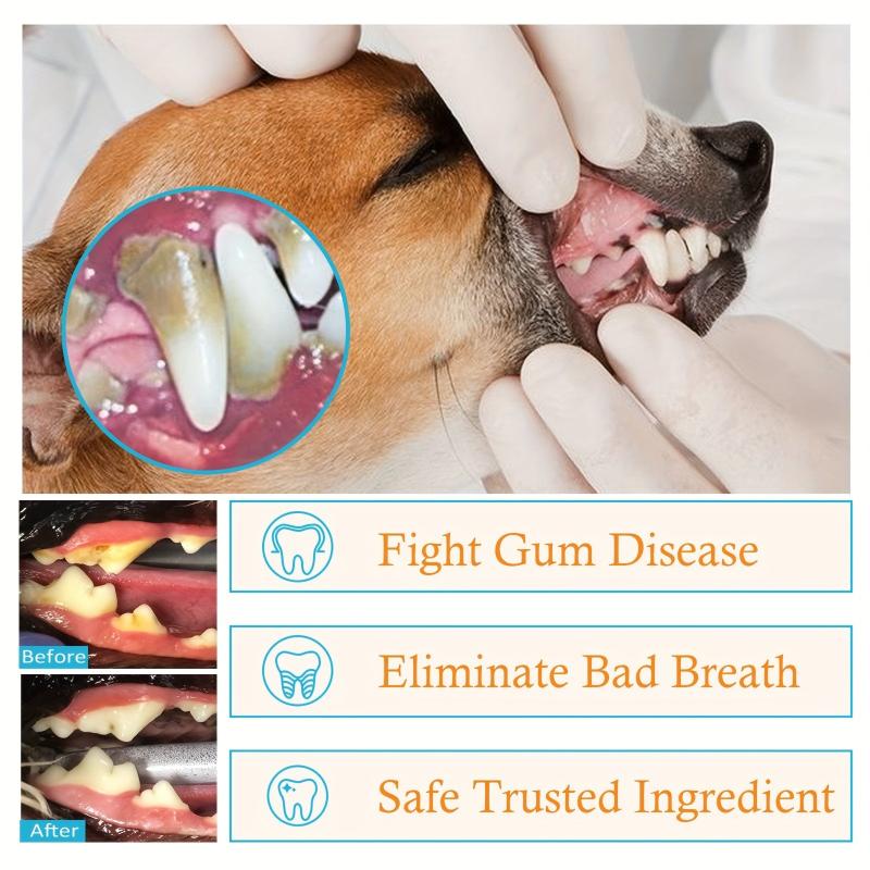 50pcs Dog Finger Toothbrush Pet Dental Wipes Teeth Cleaning