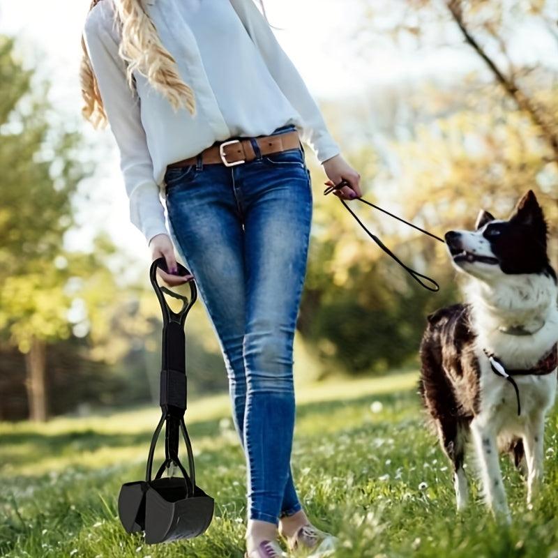 Portable Pet Poop Scooper with Long Handle for Indoor Outdoor Cleaning