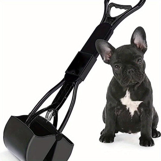 Portable Pet Poop Scooper with Long Handle for Indoor Outdoor Cleaning