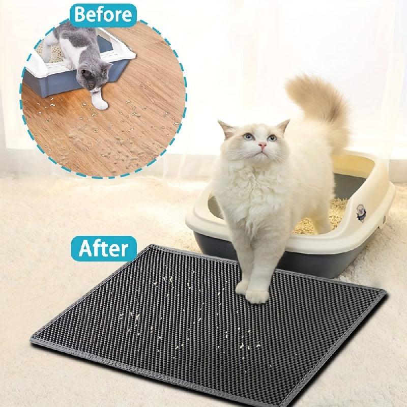 Waterproof Double Layer Cat Litter Mat Durable Washable Non Slip Bottom