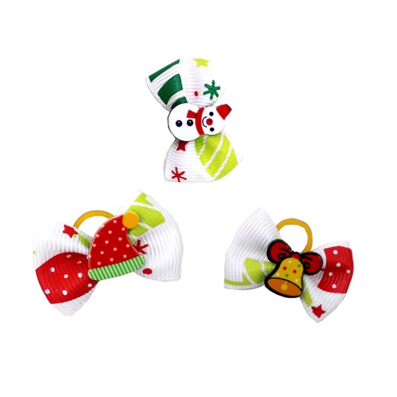 10pcs Christmas Dog Bow Ties Dog Hair Accessories Pet Dog Hair Bows