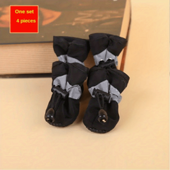 4pcs Waterproof Pet Rain Boots Anti dirty Scratch Durable Shoes