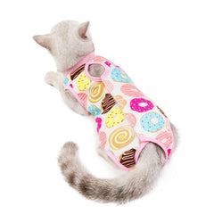 Fruit Graphic Cat Recovery Suit Safe Breathable Jumpsuit