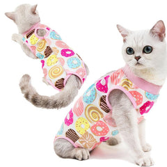 Fruit Graphic Cat Recovery Suit Safe Breathable Jumpsuit