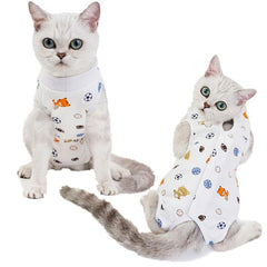 Fruit Graphic Cat Recovery Suit Safe Breathable Jumpsuit