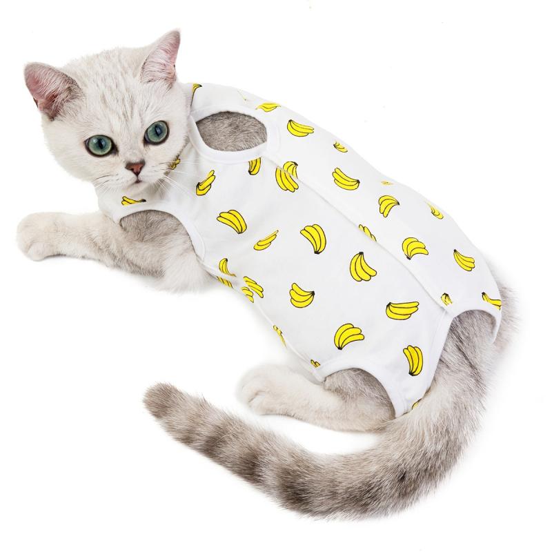 Fruit Graphic Cat Recovery Suit Safe Breathable Jumpsuit