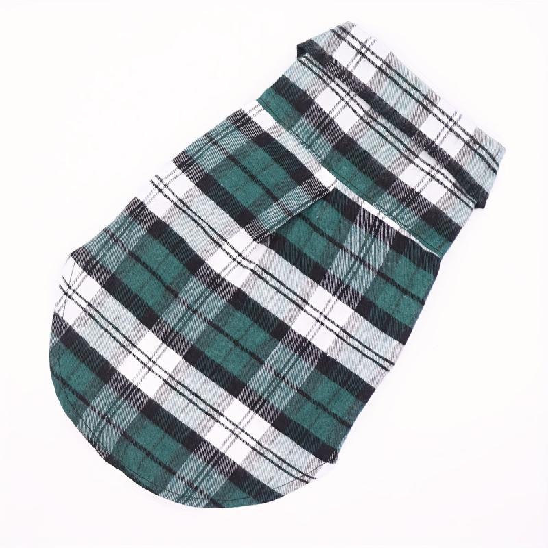 Pet Plaid Shirt Cat And Dog Clothes For All Seasons