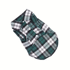 Pet Plaid Shirt Cat And Dog Clothes For All Seasons