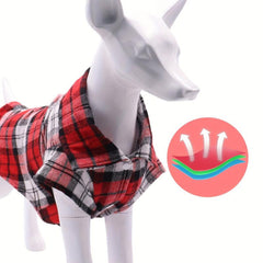 Pet Plaid Shirt Cat And Dog Clothes For All Seasons