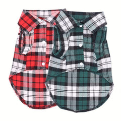 Pet Plaid Shirt Cat And Dog Clothes For All Seasons
