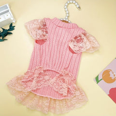 Pet Flying Sleeve Dress for Summer Parties