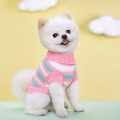 Stripes Pattern Pet Knitted Sweater for Small Dogs and Cats