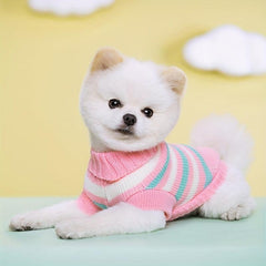 Stripes Pattern Pet Knitted Sweater for Small Dogs and Cats