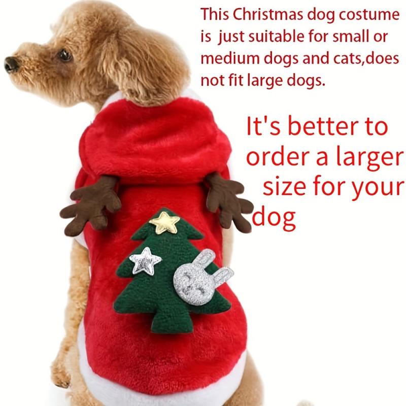 Pet Christmas Costume Elk Year Warm Cat Dog Clothes