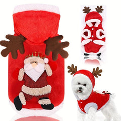 Pet Christmas Costume Elk Year Warm Cat Dog Clothes