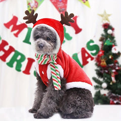 Pet Christmas Costume Elk Year Warm Cat Dog Clothes