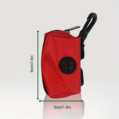 Dog Poop Bag Holder For Leash With Zipper Soft Fabric