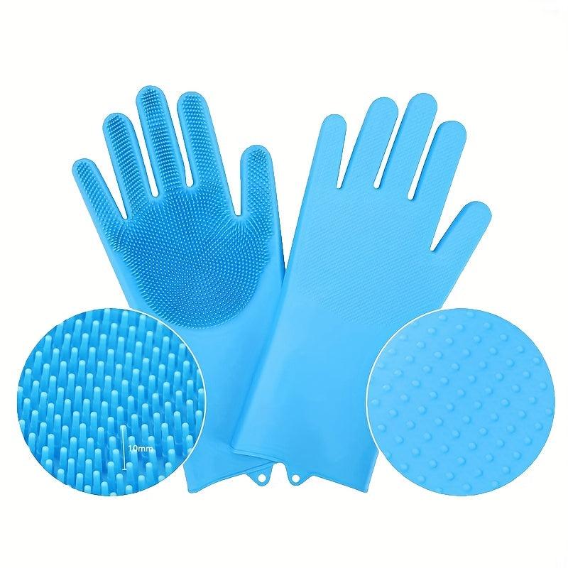 Pet Grooming Gloves Silicone Bathing Brush for Dogs and Cats