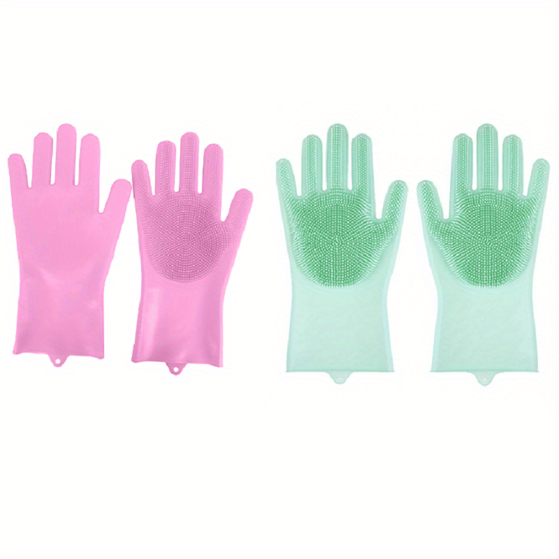 Pet Grooming Gloves Silicone Bathing Brush for Dogs and Cats