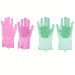 Pet Grooming Gloves Silicone Bathing Brush for Dogs and Cats