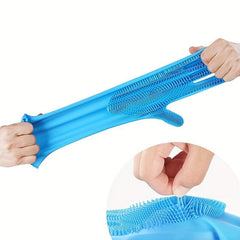 Pet Grooming Gloves Silicone Bathing Brush for Dogs and Cats