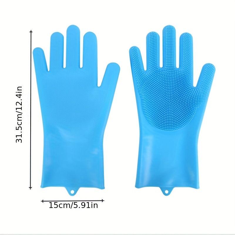 Pet Grooming Gloves Silicone Bathing Brush for Dogs and Cats