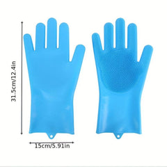 Pet Grooming Gloves Silicone Bathing Brush for Dogs and Cats
