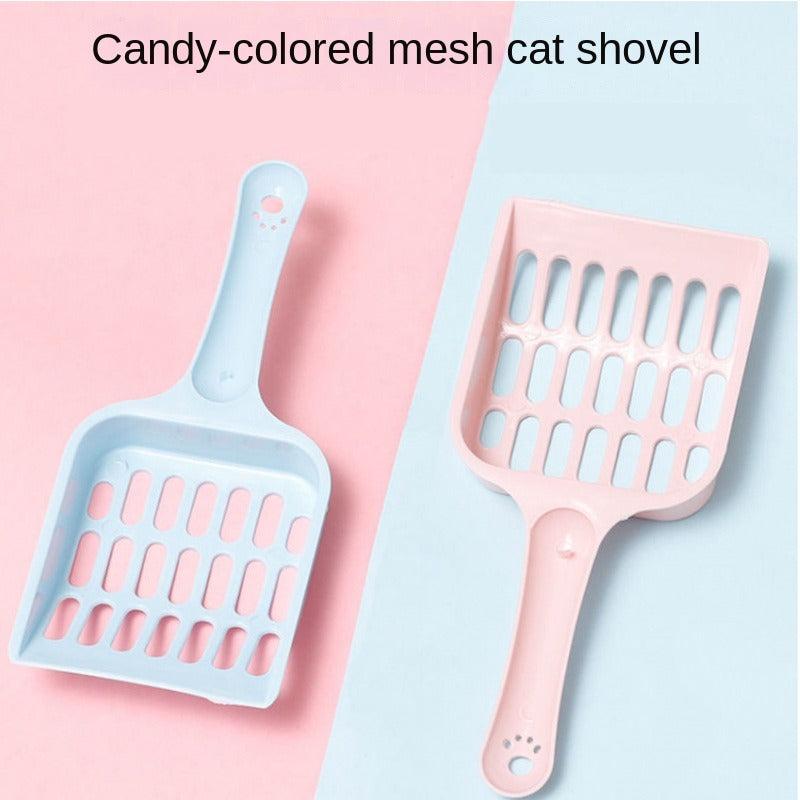 Plastic Pet Litter Shovel for Cat & Dog, Round Hole, Candy Color