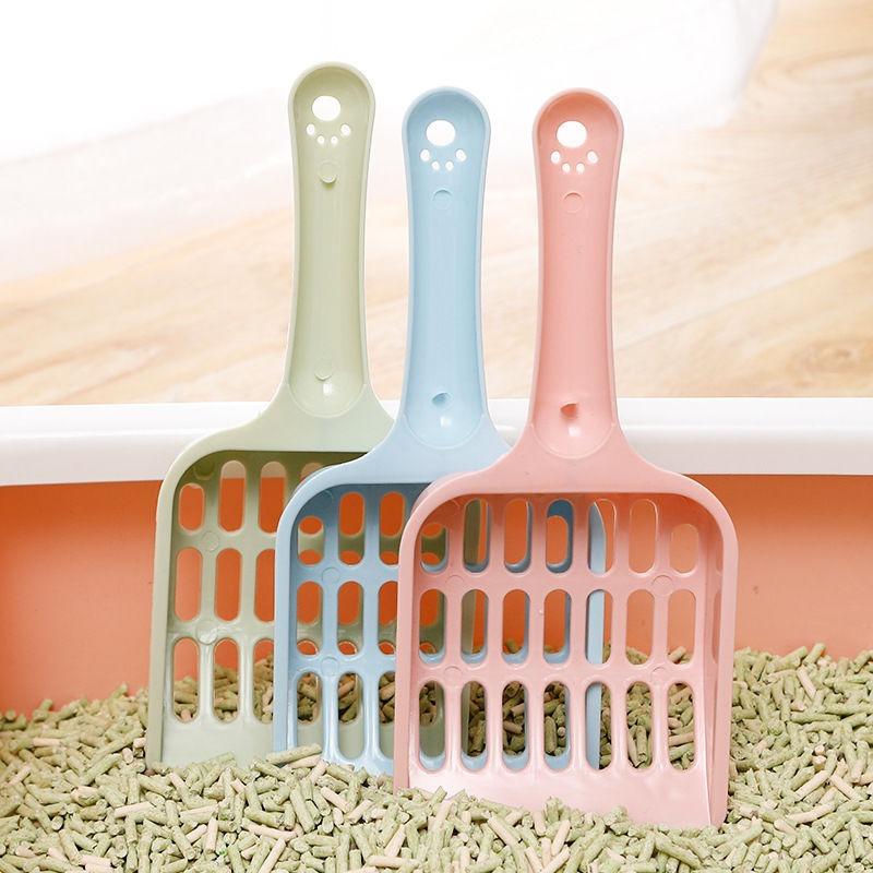 Plastic Pet Litter Shovel for Cat & Dog, Round Hole, Candy Color