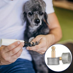2pcs Dog Nail Grinder Replacement Heads Diamond Rotary Nail Grinder Bits