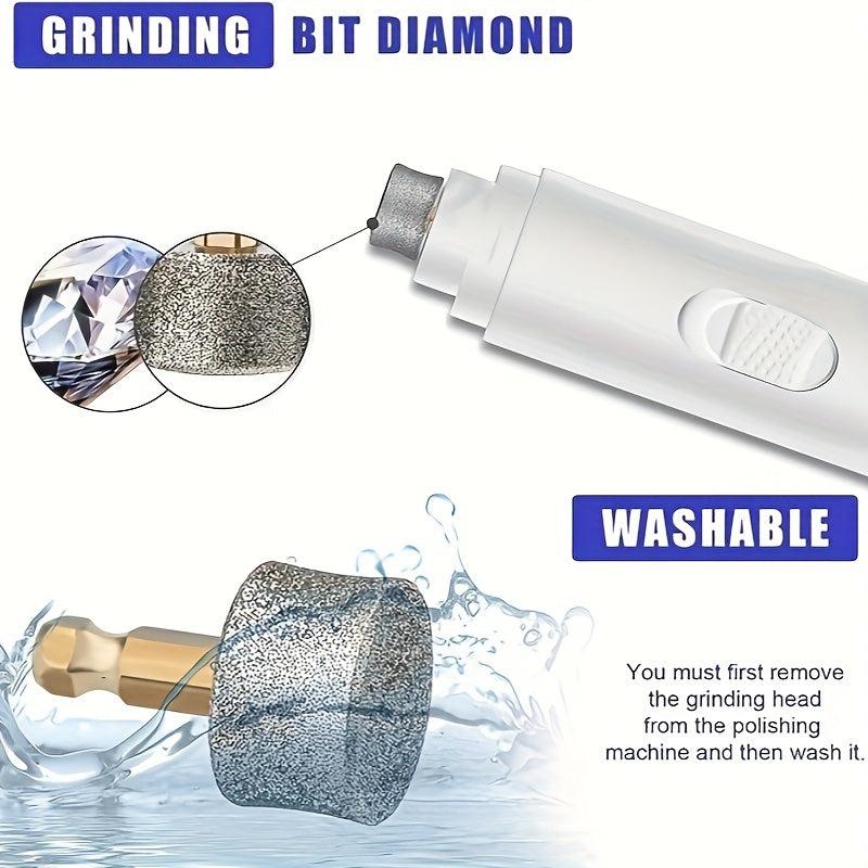 2pcs Dog Nail Grinder Replacement Heads Diamond Rotary Nail Grinder Bits