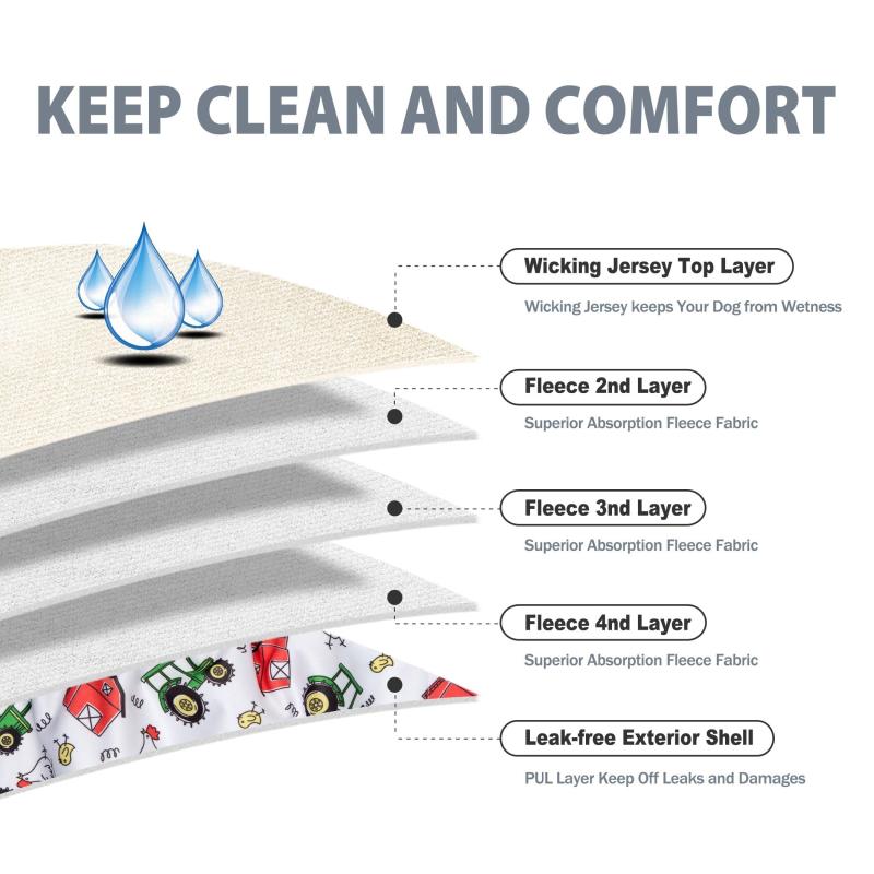 High Absorbing Dog Wraps Reusable Dog Diaper