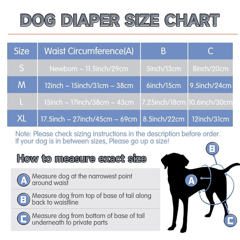High Absorbing Dog Wraps Reusable Dog Diaper
