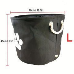 Round Collapsible Dog Storage Collection Bin Organizer