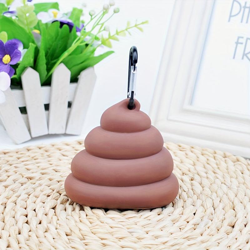 Poop Shaped Pet Garbage Bag Dispenser with Waste Bag for Cats and Dogs